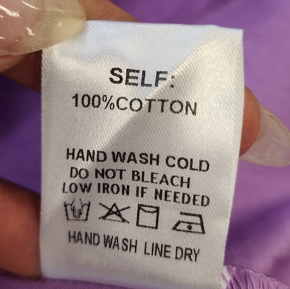 Aaron & Amber Women's Purple Smocked Dress, Size Large - Picture 13 of 13